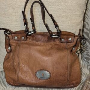 Fossil Maddox Brown Leather Satchel Part Of The Long Live Vintage Collection